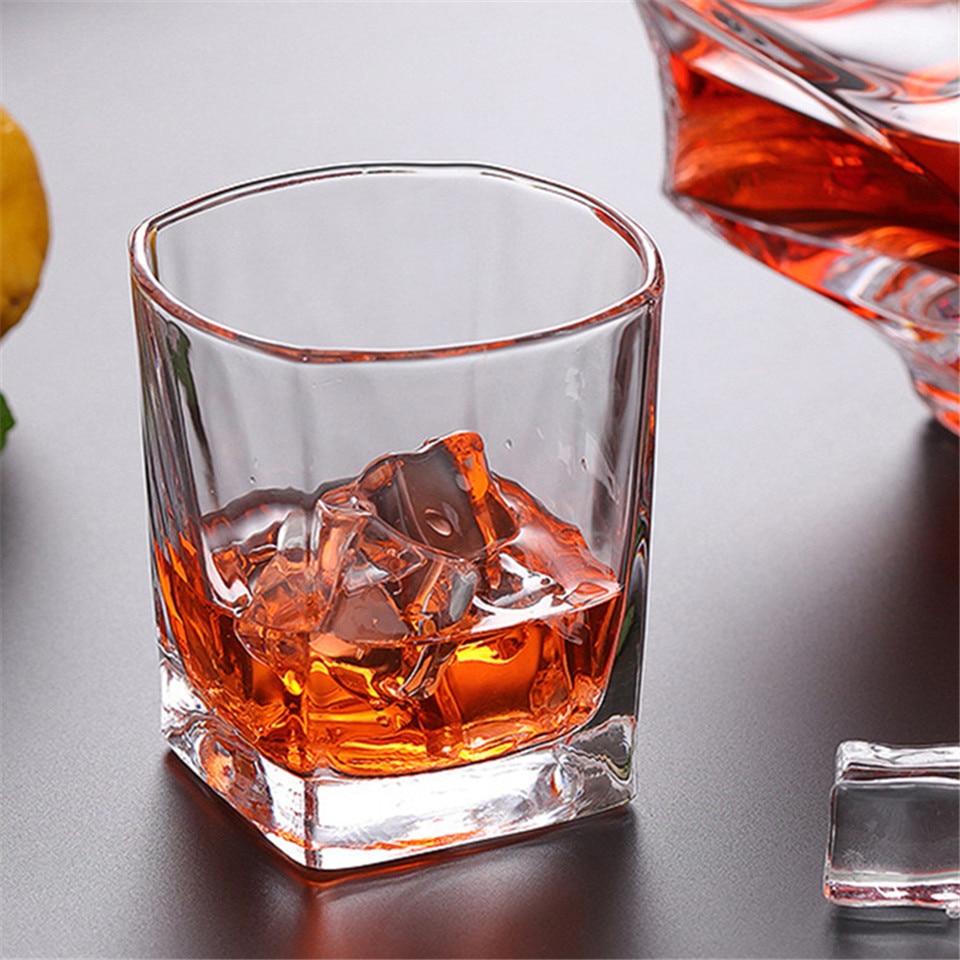 4pcs Transparent Crystal Glass Cup for Whiskey Wine Vodka Bar Club Spirits Wine Glass Cup Beer Wine Glass Brandy Cup