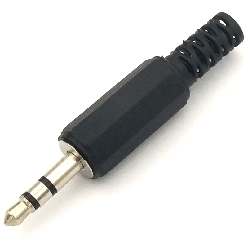 20pcs 3.5mm Mini Jack Plug Audio Jack Plug Headphone male Connector 3.5 stereo plug with Black Plastic LX1 Housing for phone