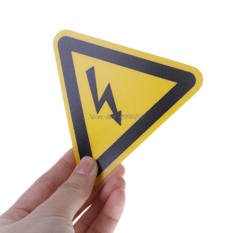Etiquetas adhesivas de advertencia, aviso de peligro de choque eléctrico, seguridad de 25mm, 50mm, 100cm, PVC, resistente al agua,
