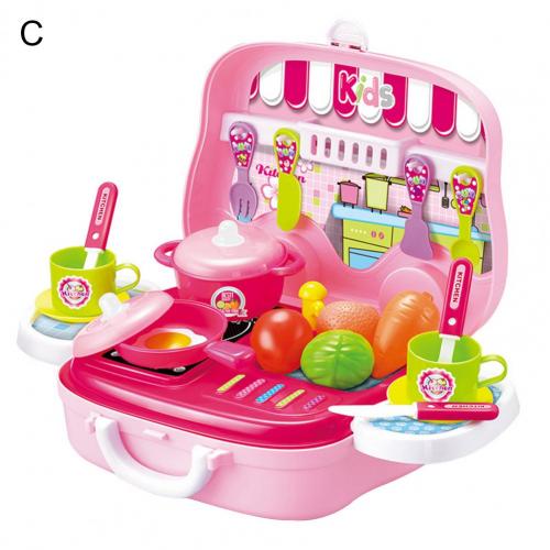 Pretend Play Speelgoed Onderhoud Kit Bus Shape Praktische Vermogen Plastic Beauty Accessoires Ouder-kind Interactief Spel Speelgoed: C