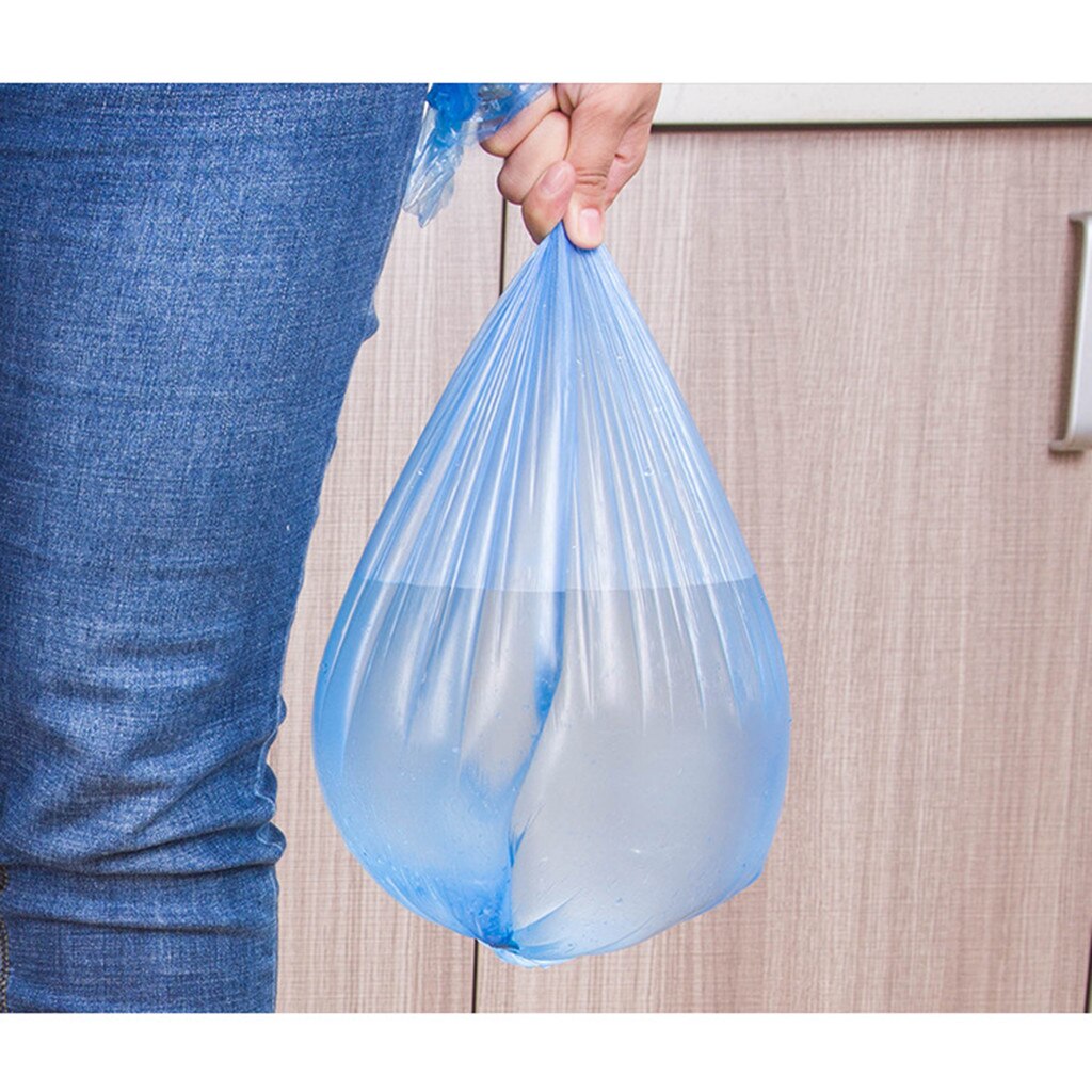 5 Rolls 100PC Trash Bags Garbage Bag Durable Disposable Plastic Household Kitchen Trash Bags мешки для мусора@30