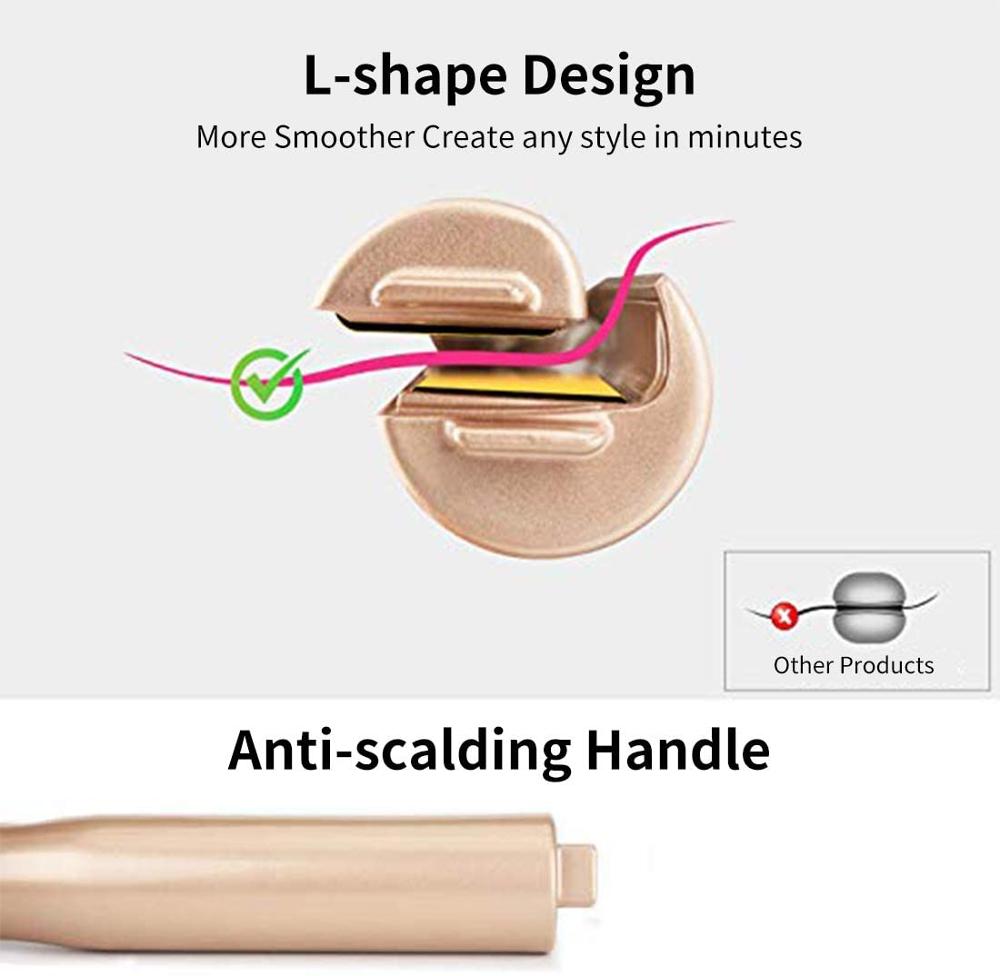 2 in 1 Gold Twist Hair Curling & Straightening Electric Hair Straighteners Iron Curling Irons Ceramic Hair Curler