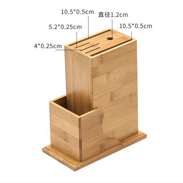 Bamboo Knife Holder, Knife Holder, Storage Rack, Dish Rack, Household Kitchen Supplies, Multi-function Knife Holder: Vertical tool holder