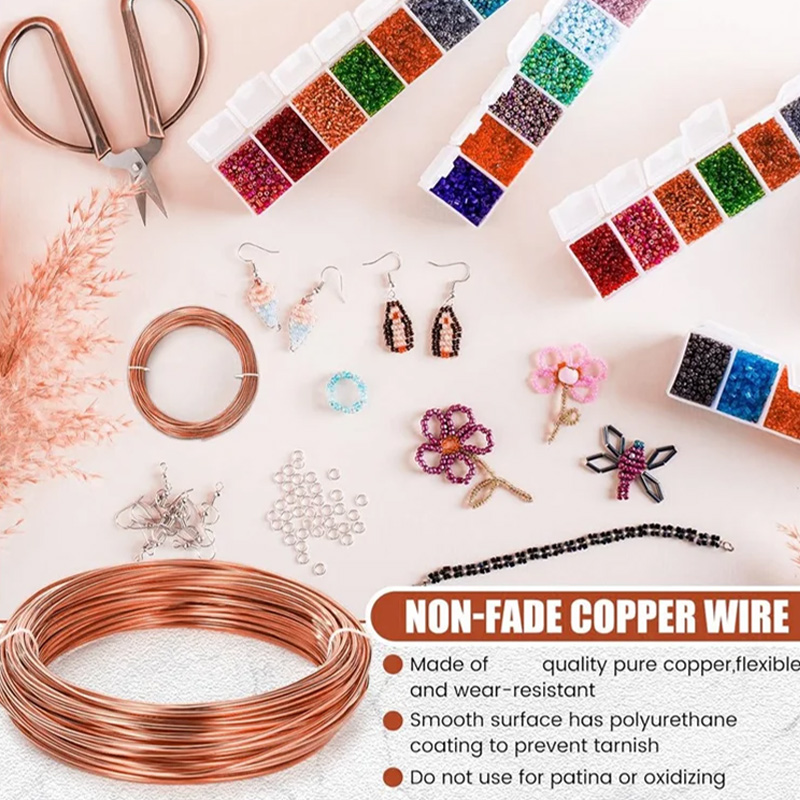 0.3/0.5/0.8/1/1.2mm 10M T2 Pure Copper Wire Durable Conductive Copper Wire Superfine Copper Wire For Electroculture DIY Crafting
