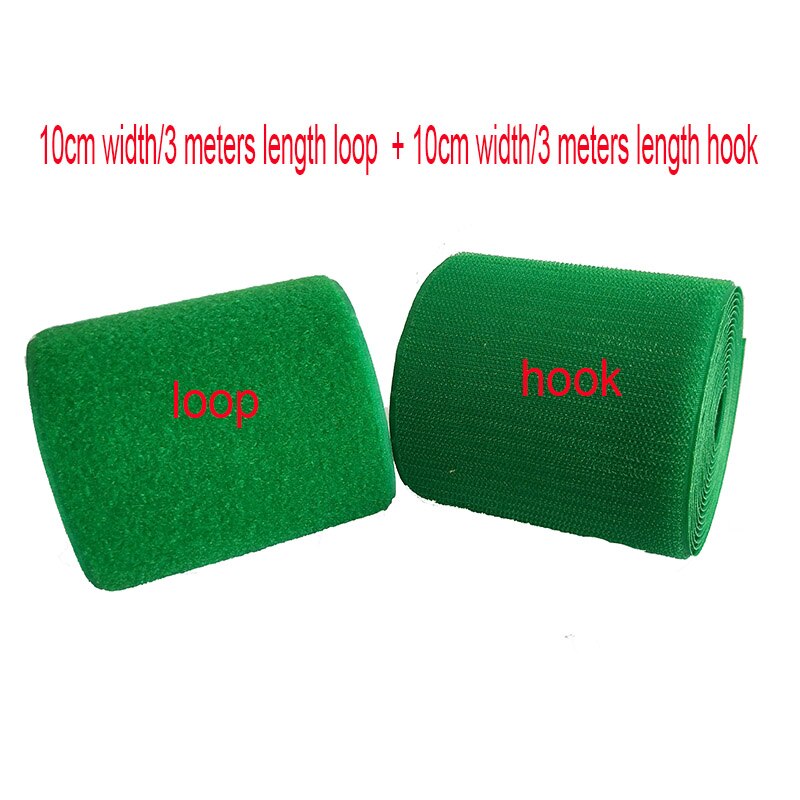 10Cm Breedte Groen Geen Lijm Haak Loop Sluiting Tape Naaien Magic Tape Sticker Strap Couture Kleding Schoen