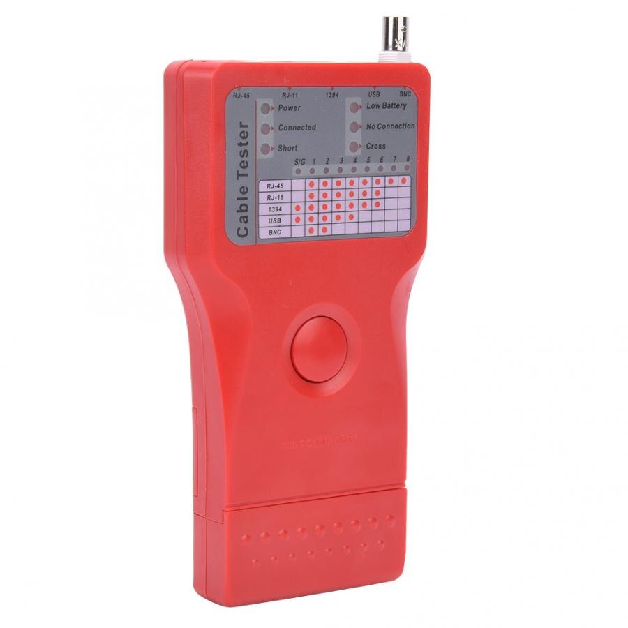 5-In-1 Multi-Functionele Netwerk Kabel Tester 1394 Lijn Tester BNC Meter met Remote Unit