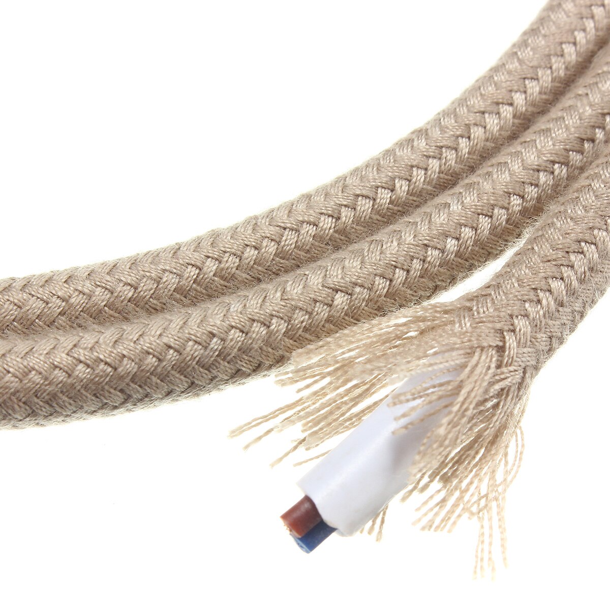 200 cm 2 Ader Stoff Kabel Muticolor Jahrgang Twist Geflochtene Stoff Licht Kabel Tuch Elektrische Draht Kronleuchter Anhänger Lampe Drähte: Gelb