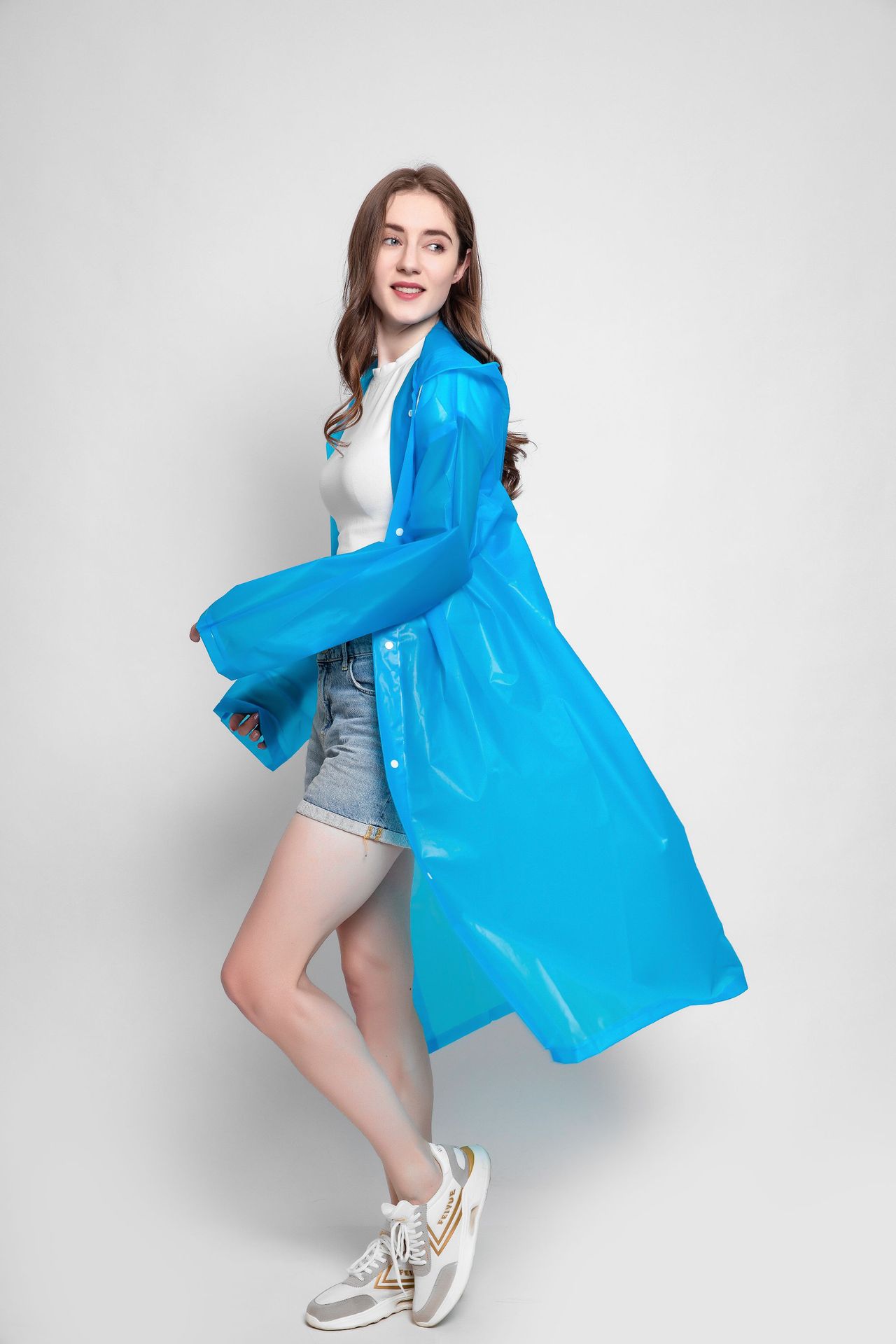 Adult Raincoat Waterproof Fishing Raincoat Adult Non-disposable Raincoat Outdoor Lightweight One-piece Hiking Hiking Raincoat: sky blue / 115x60cm 1PC