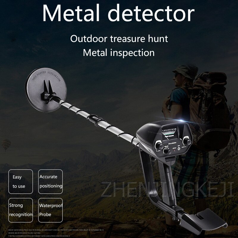 Metal Detector Outdoor Treasure Hunt Metal Coin Jewelry Gold Waterproof Portable Detector Metal Inspection Accurate Positioning