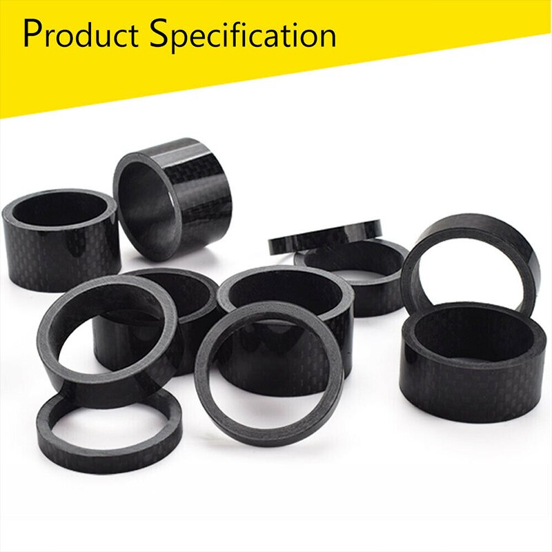 Toseek Carbon Fiber Headset Gabel Spacer Rennrad Lenker Washer Ring Vorne Gabel MTB Fahrrad Bike Stem Lightweigh