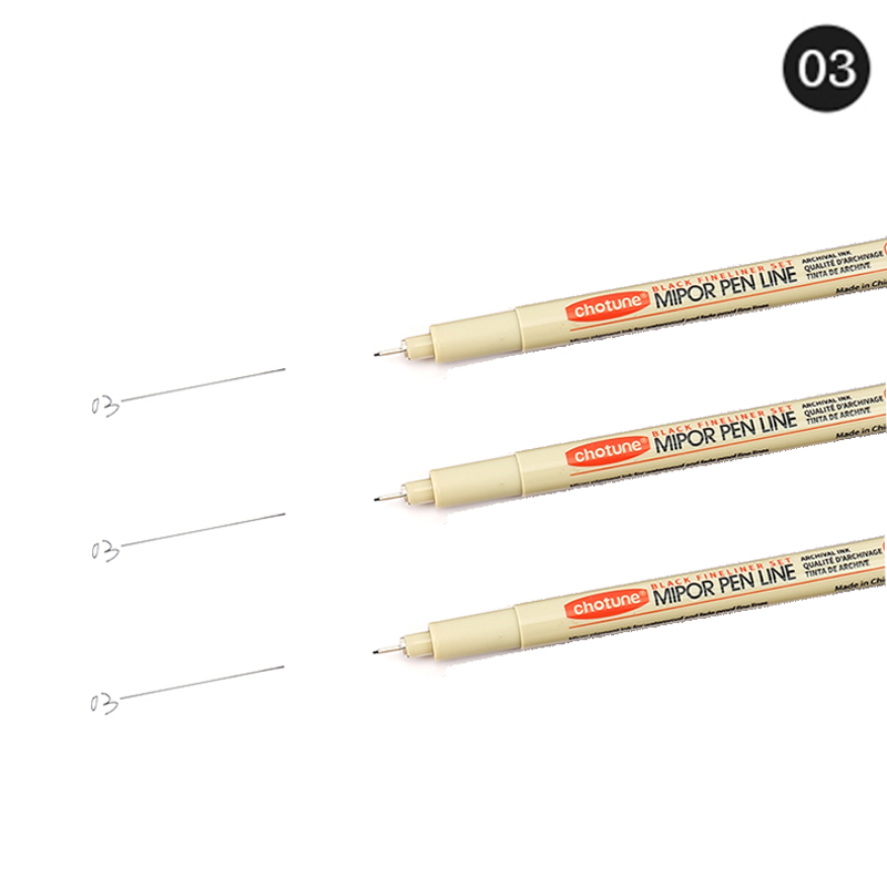 Pigment Liner Pigma Pen Manga Markers Needle Pen Hook Line Pen Sketch Sakura Pens Stationery Set Art Supplies School Supplies: light yellow