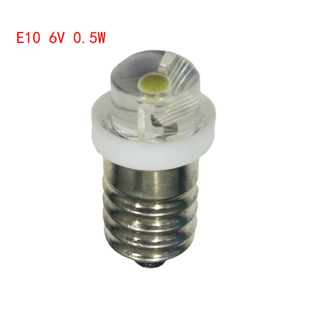 1 bombilla de linterna 3V 4,5 V 6V 0,5 W 6000K LED blanco E10 bombilla de repuesto para linterna linterna antorcha ciclismo Camping piezas: Rojo
