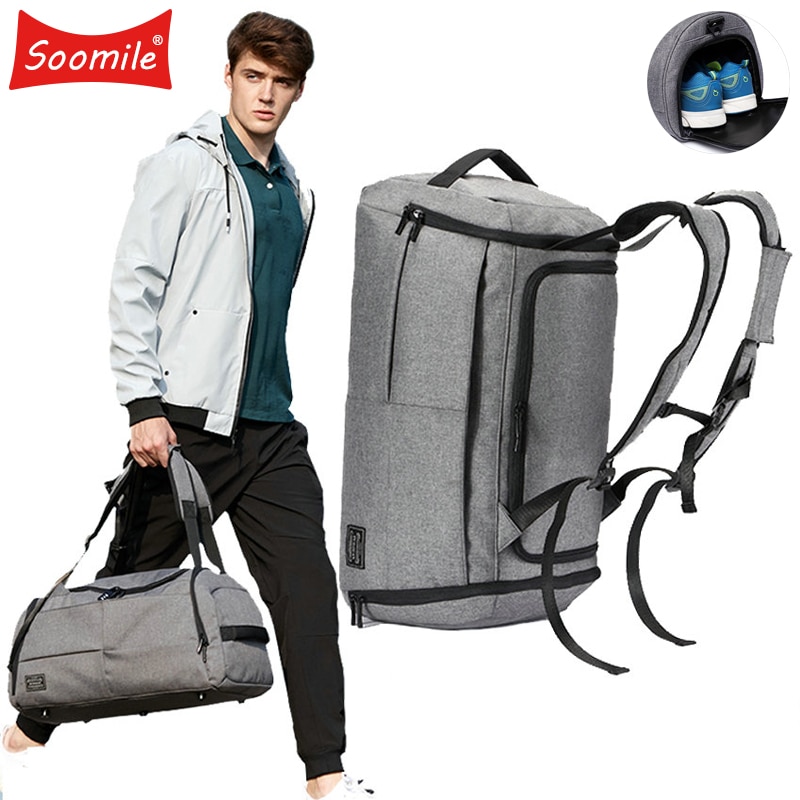 35L Multifunction Men Travel Bag Big Duffle Bags Large Capacity Luggage Weekend Casual Cabin Backpack Sport Duffel Hand Bag