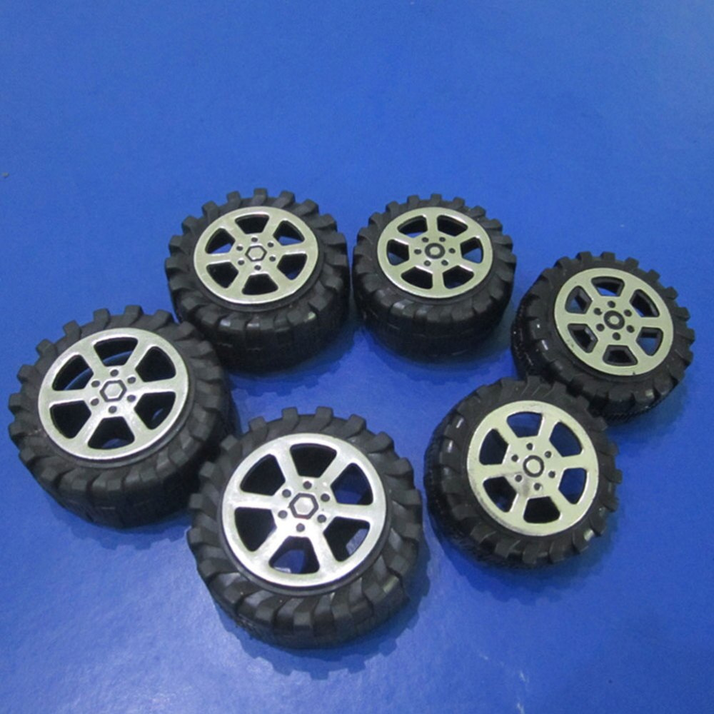 30 Pcs Wheels Model Decorative Durable Wheels DIY Painting Adornment Car Acessories for Kids DIY Craft