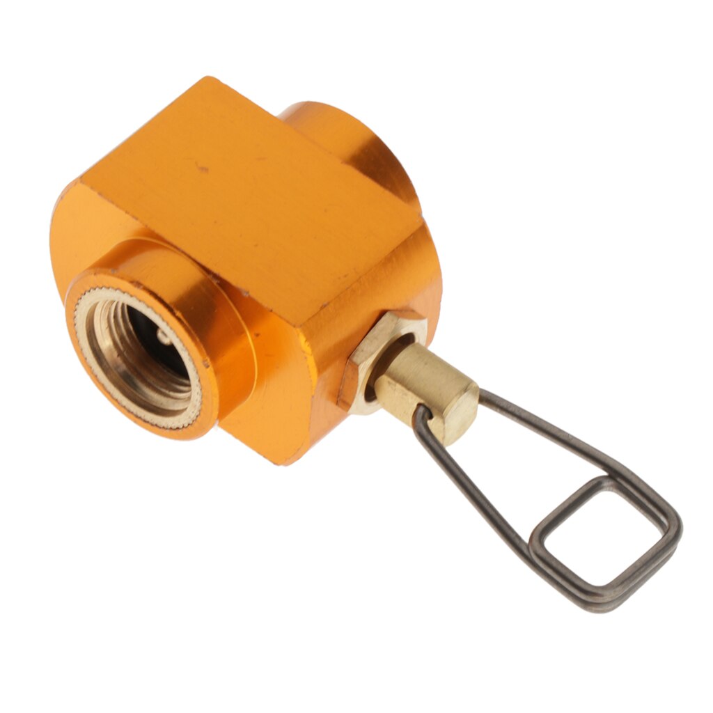 Retkeilyliesi propaani täyttö alumiiniseoksesta liesi poltin butaani täyttöventtiilin liitin 6.3 x 2.95 x 1.88cm