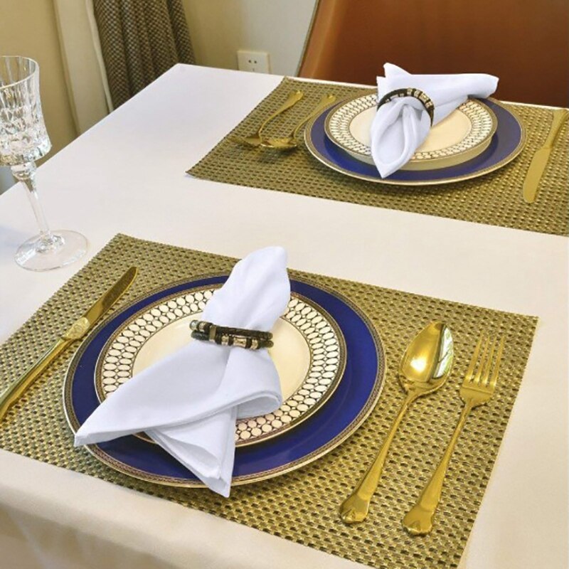 12Pcs Cotton Restaurant Dinner Cloth Satin White 50X50cm High-End Hotel Napkin