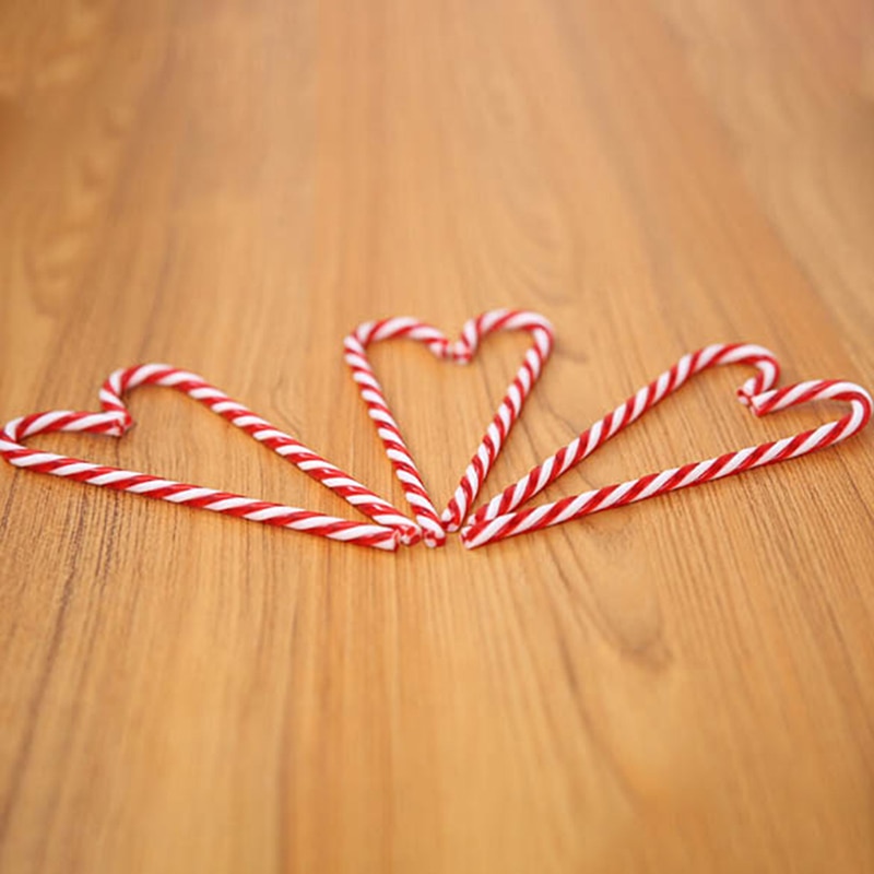 6Pcs Plastic Candy Cane Ornamenten Kerstboom Opknoping Decoraties Voor Festival Party Xmas