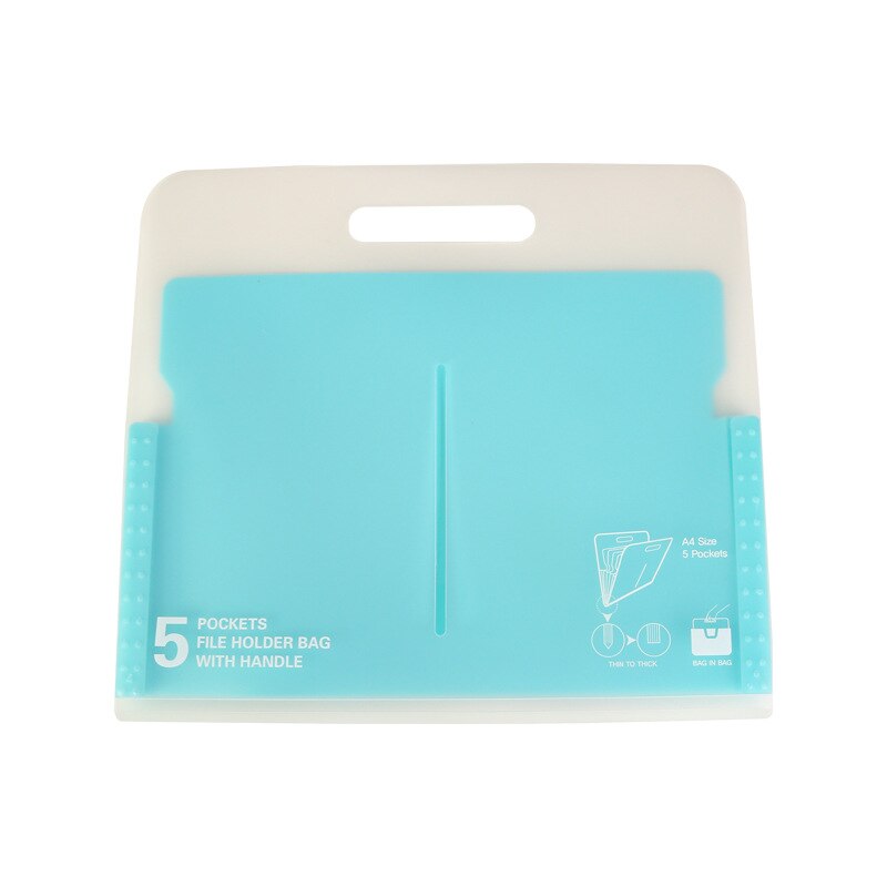 3Pcs Student Test Papier Pp Map Test Papier Bestandsmap Draagbare 5-Grid Orgel Zak Schoolbenodigdheden