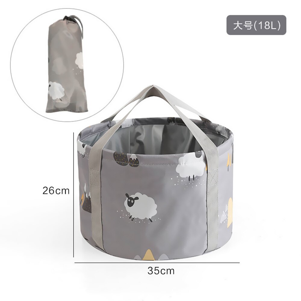 Ultralight Foldable 10L Portable Bucket Outdoor Wash Basin Folding Water Container Camping Picnic Wash Bucket: Type 2