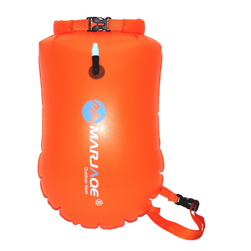 20L Opblaasbare Veiligheid Zwemmen Boei Zwemmen Badmeester Met Waistbelt Verdikte Opslag Levensreddende Air Droog Tow Tas: orange