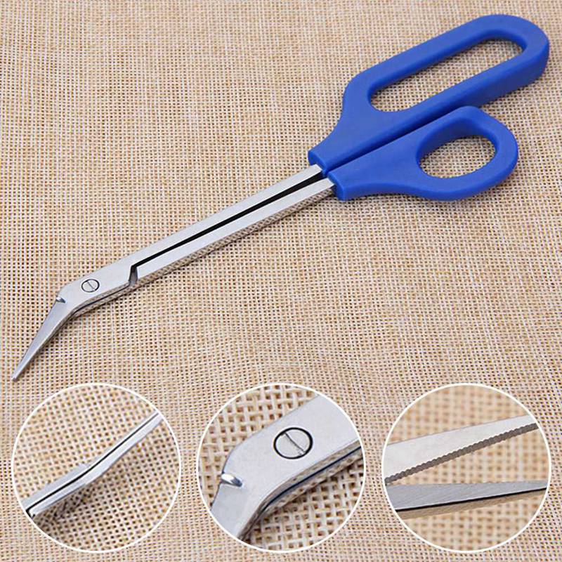 1pc Blue Cutting Clipper Cutter Easy Grip Long Toe Nail Toenail Scissor Manicure Tool