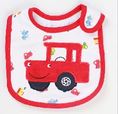 Nuovo Arrivo di Cotone Impermeabile Carino Personaggio Dei Cartoni Animati Del bambino Bavaglini unisex Neonato bavoso Panni Del rutto: rosso Truck