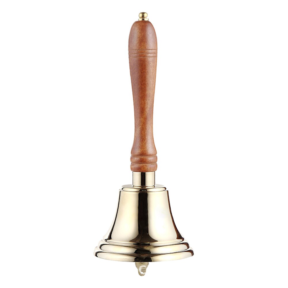 Pub Hand Bell Loud Hospital Classic Wood Handle 3.5 Inch Hotel Reception Party School Party Home School Ringing Training
