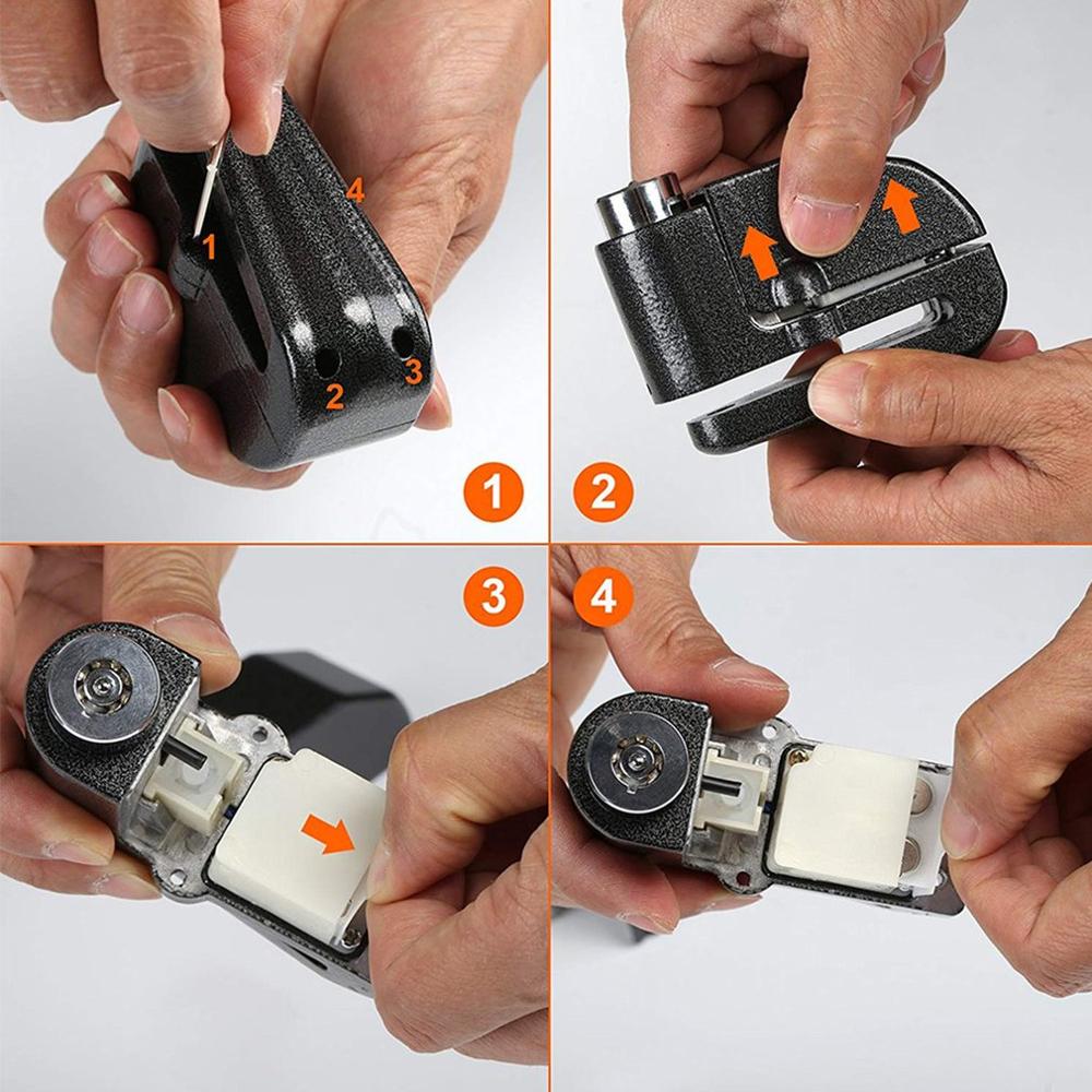 120Db Aluminium Legierung Disc Bremse Motorrad Lock Laut Alarm Sicherheit Warnung Sicherheit Anti diebstahl Bremsscheibe Zubehör