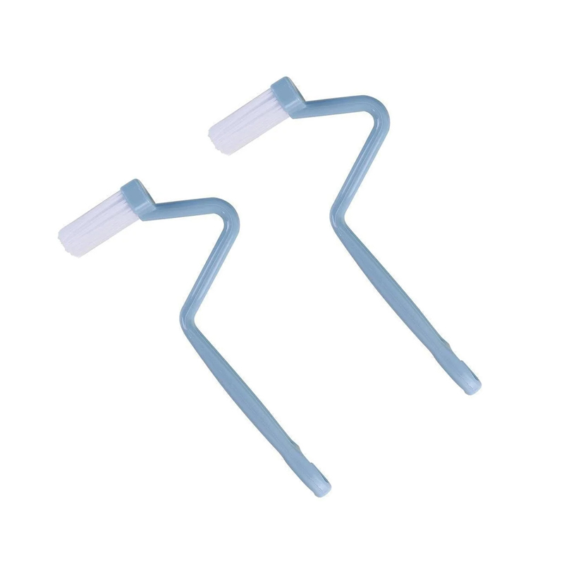 Brosse de toilette incurvée à Long manche, brosses de nettoyage de toilettes, outils de nettoyage en profondeur domestique, accessoires de salle de bains 1/2/3 pièces: BLEU CIEL