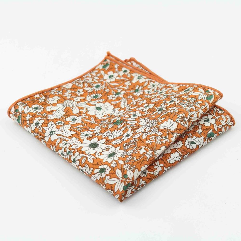 Cravate,Mouchoir en coton tissé carré pour homme, classique, Vintage