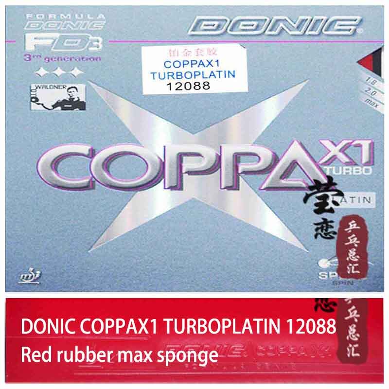 Original Donic COPPA X1 Gold/ COPPA X1 TURBO Platin/ COPPA X2 Platin Soft/ COPPA X3 Silver table tennis rubber tennis rackets: 12088 max red
