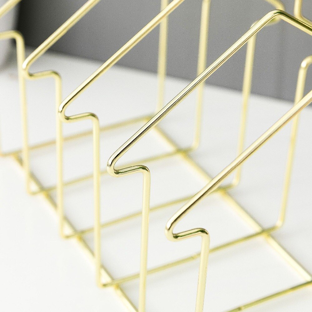 1 pcs Gold/Rose Gold H Shape Electroplated Bookend Desk Organizer Desktop Office Home Bookends Book Holder Black Book Stand