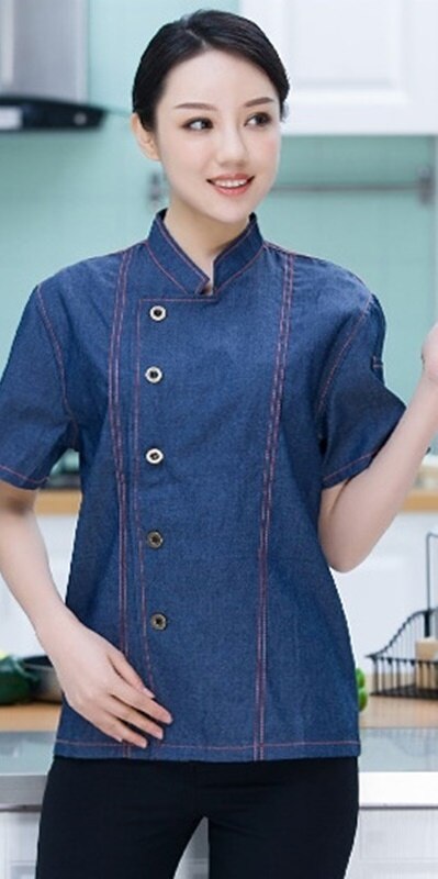 Chef jacket bakery uniforms cook clothes food service restaurant chef uniform catering clothing cook coat clothing DD1533: 1 / XXXL