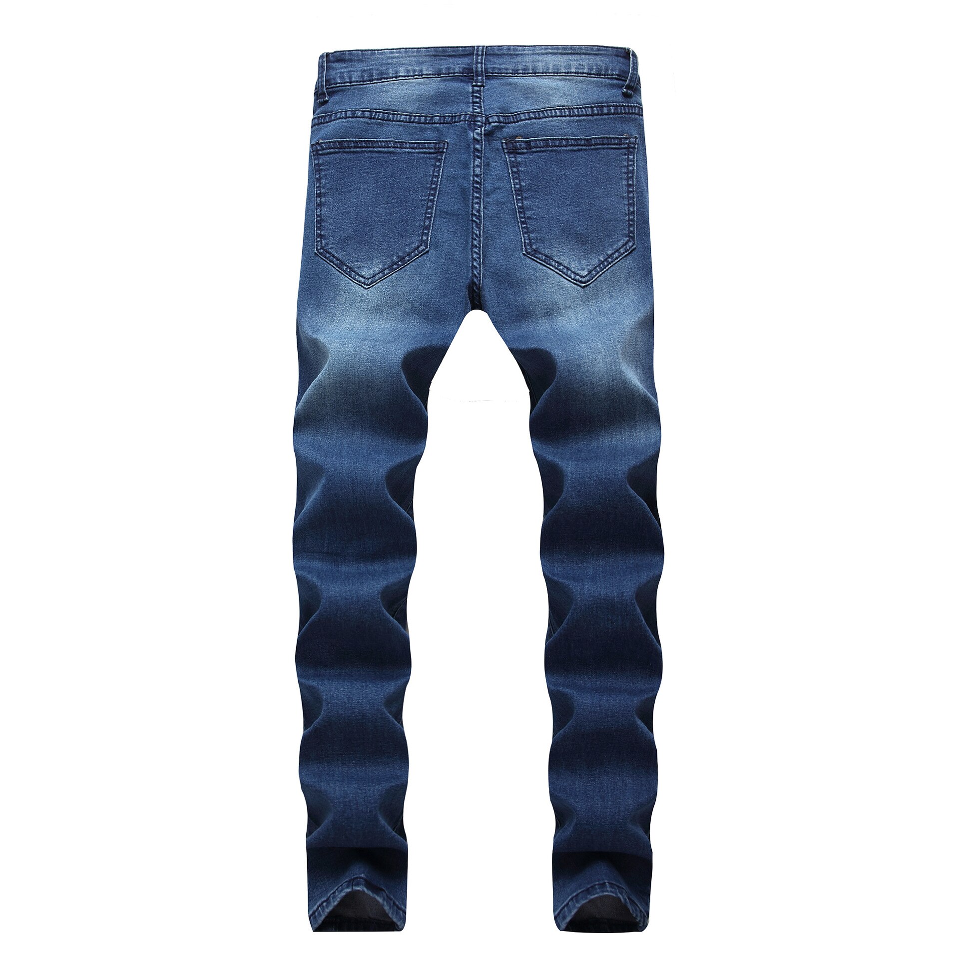 Pantalones vaqueros con estampado para hombre, pantalones pitillo con roto, ajustados al tobillo, vaqueros de , urbana,