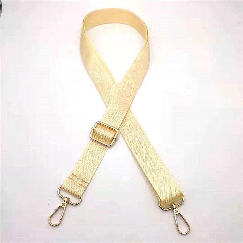 130cm Canvas Bag Strap Adjustable Shoulder Strap Bag Replacement 6 colors Bag Straps Accessories: Silver
