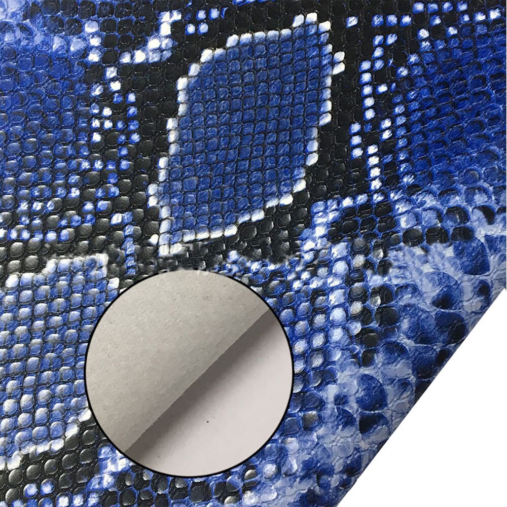 Lychee life  a4 retro slangemønster pu læderstof syntetisk læder gør-det-selv-symateriale