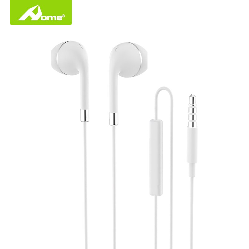 Auriculares intrauditivos con cable y conector de 3,5mm, cascos estéreo con cancelación de ruido y Control de volumen de auriculares para teléfono móvil: white silver