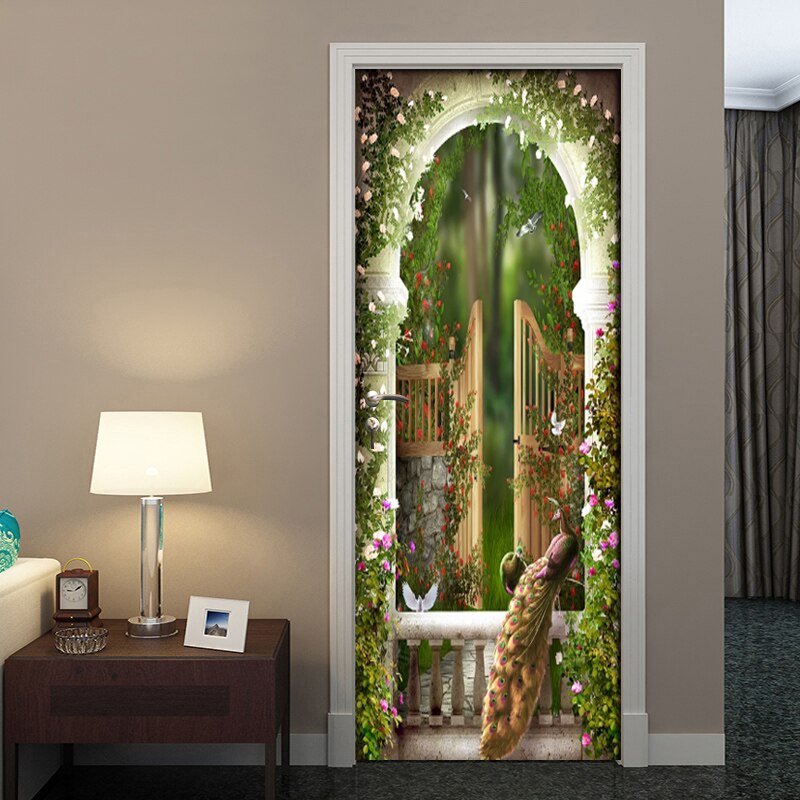 3D Deursticker Trappen Zelfklevende Muurschildering Woondecoratie Verwijderbare Stickers 90x200cm