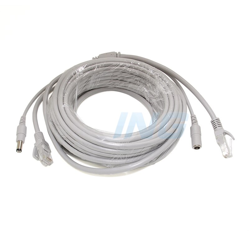 Ethernet Kabel Power CCTV 20 m DC + RJ45 Netwerk Lan Kabel Voor NVR System IP Camera