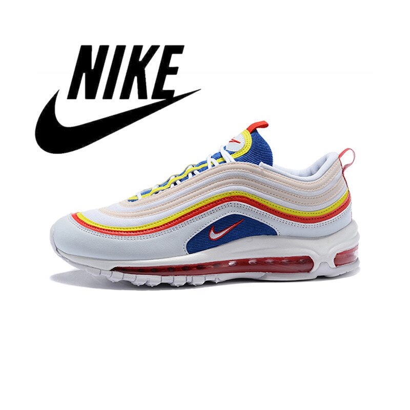 Air max 97-Zapatos Deportivos Air max 97 para mujer, calzado de terciopelo rosa 3m, con cojín completo de Palma retro, CQ7512-462: Azul cielo / 38
