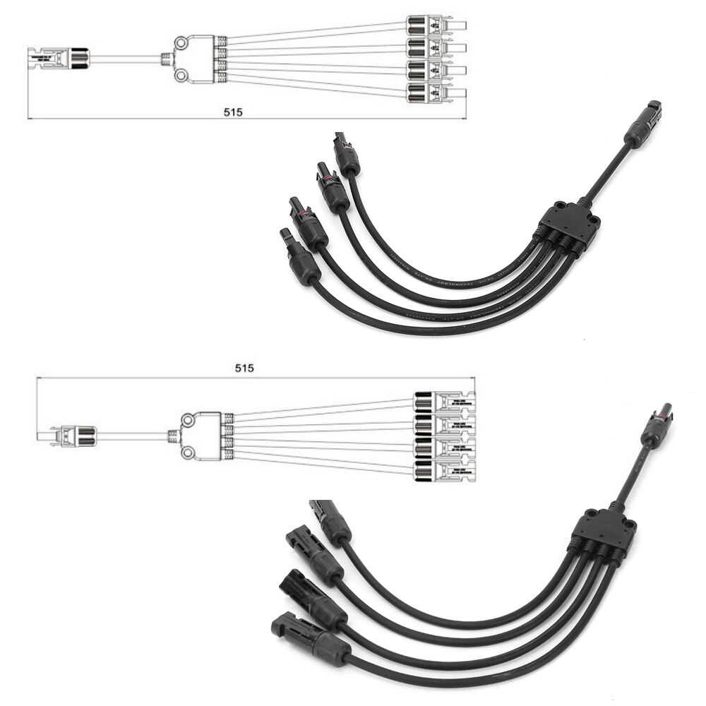 1 Paar 30A/1000V Y Tak Zonnepaneel Connector (Mmmmf + Ffffm) IP67 Waterdichte Coupler Combiner, Voor Fotovoltaïsche Kabel Connectors