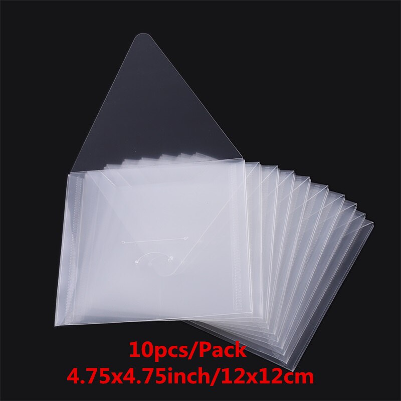 10 Pcs/pack Plastic Storage Envelopes for Clear Stamps and Cutting Dies Storage Pockets for Crafters Easy Close and Open: 5