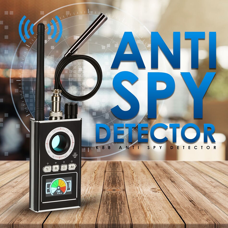 K88 Anti-Spy Detector Met Intelligente Detectie Camera Gsm Audio Bug Finder Gps Signaal Lens Rf Tracker Detector