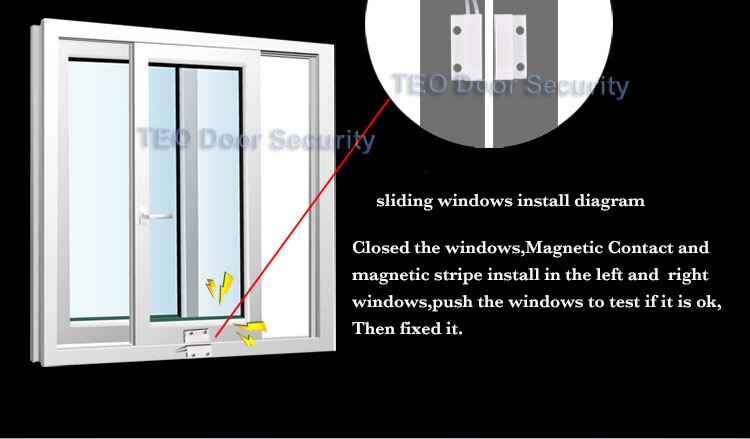 Wired Raam Magneetcontact Sensor Detector Raam Magnetische Sensor Switch Alarmsysteem Normaal Gesloten Deur Detector