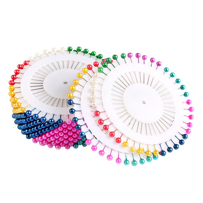 Épingles à coudre droites colorées | 40/120/240/480 pièces, épingles pour tête, perles blanches rondes, épingles de Quilting pour artisanat: Multicolor / 120Pcs