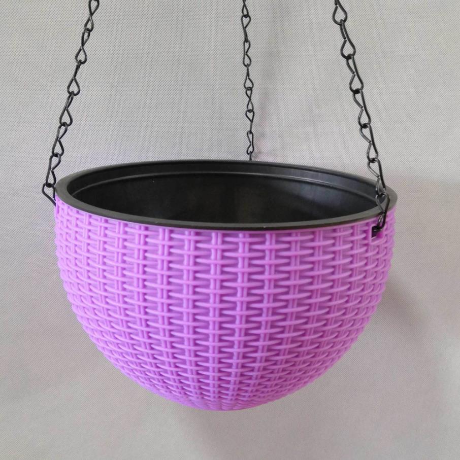1 Pcs Potted Plants Hanging Baskets Indoor Balcony Plant Flowers Grass Garden Pots Planters Garden Supplies 20cm Caliber G270: Purple