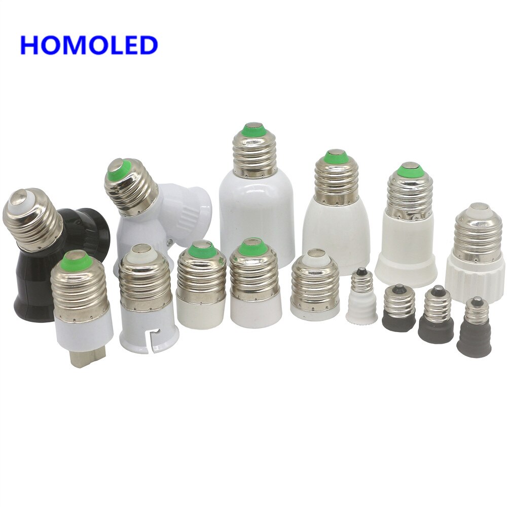 Led Lamp Bulb Base Conversion Holder Converter Socket Adapter E27 to GU10 G9 B22 E14 E12 Fireproof Material For Home &amp;Lighitng