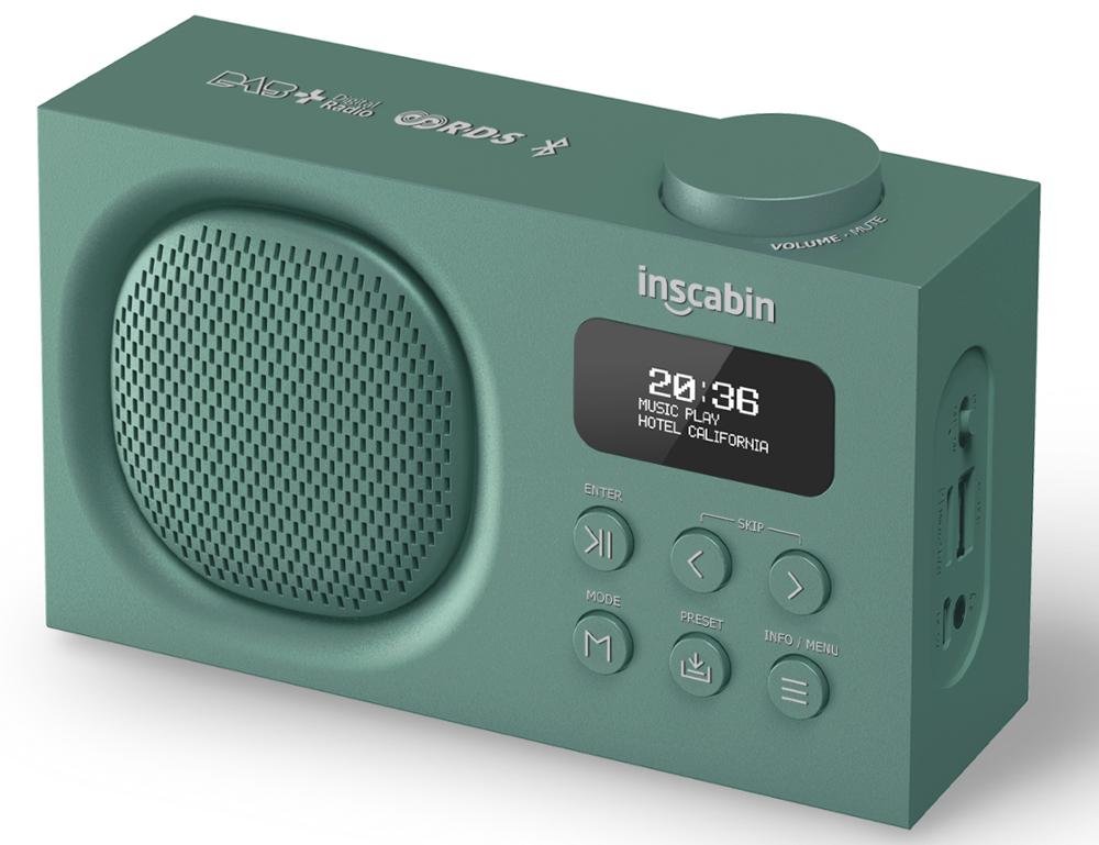 Inscabin P2/P9 Portable DAB/DAB+ FM Digital Radio/Wireless Speaker with Bluetooth/Dual Alarm Clock/Rechargable Battery