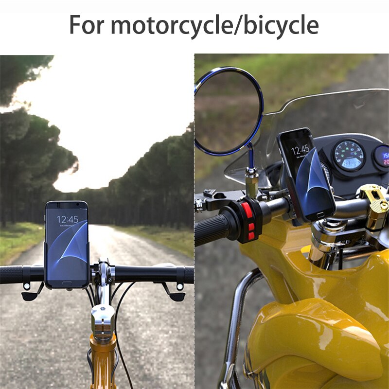 Aluminium Motorcycle Fietsstuur Telefoon Gps Houder Fiets Telefoon Houder Voor 4-7 Inch Smartphone 20-30Mm Accessoires