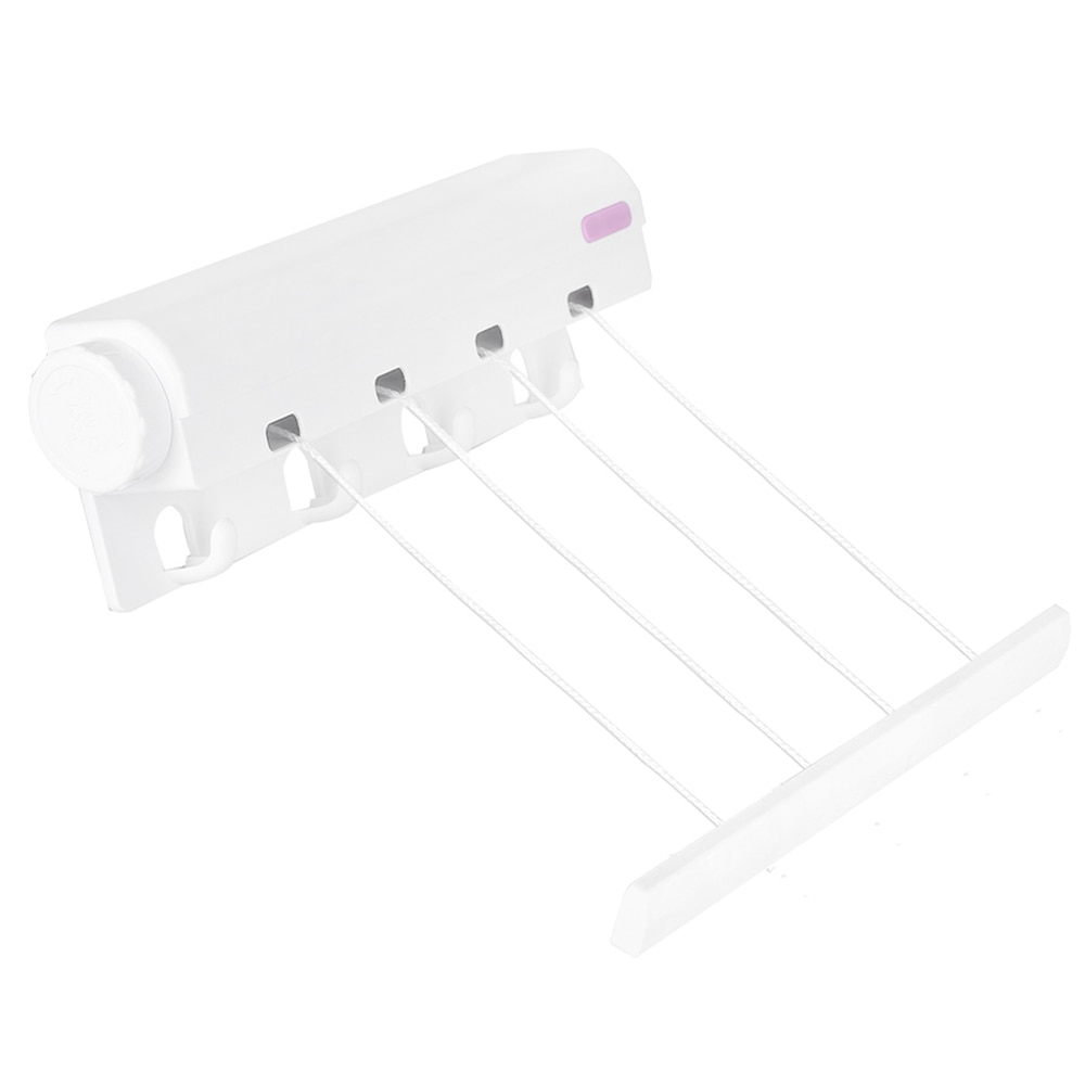Stainless Steel Wall Hanger Retractable Indoor Clothes Hanger Magic Drying Rack Towel Rack Retractable Clothesline Clothes Dryer: Default Title